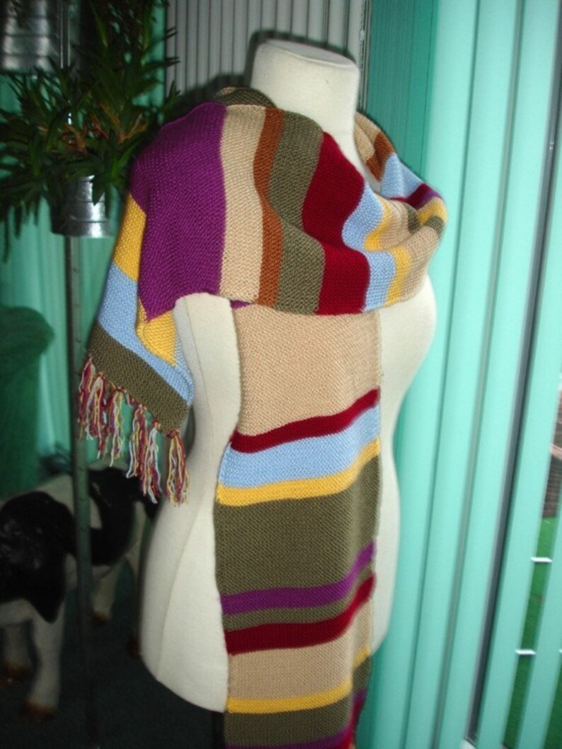 Dr Who inspired long scarf custom work image 2