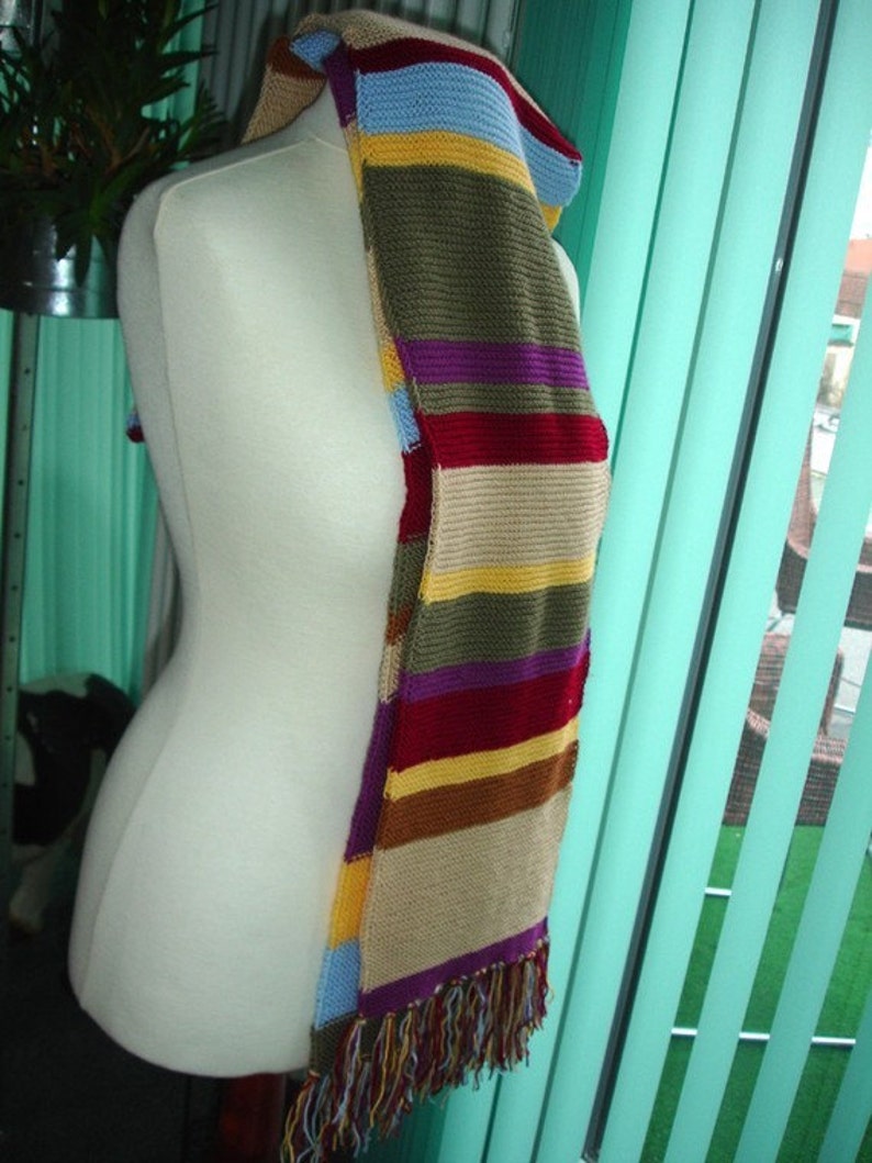 Dr Who inspired long scarf custom work image 4