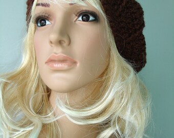 Crocheted slouchy hat - ready to ship