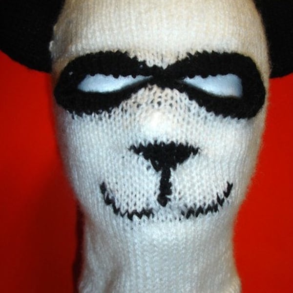 Chapeau de Ski de Panda en tricot fait sur commande / masque adulte