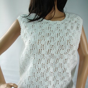 White knit summer lace top ready to ship image 2