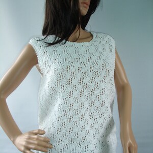 White knit summer lace top ready to ship image 3