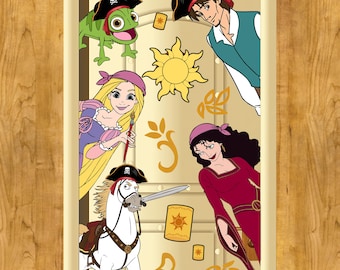 Tangled Rapunzel Princess Pascal  Pirate Cruise Line Magnets, Disney Cruise Family Trip Door Decor,   Stateroom Door Magnet