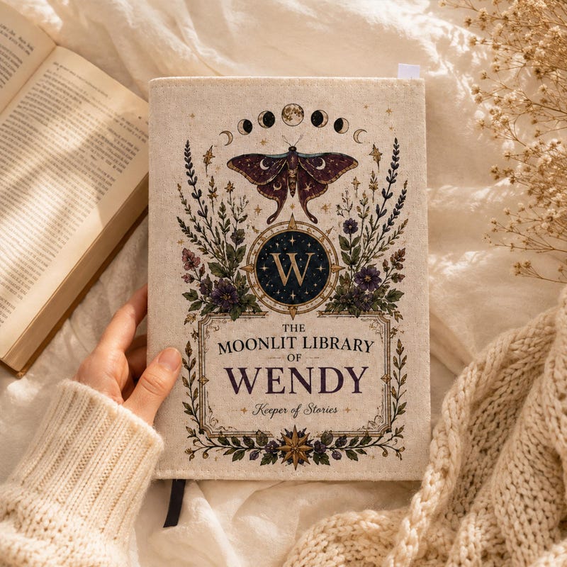 Book Cover Moth - Etsy