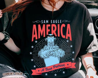Disney Sam Eagle America A True Patriot Shirt, The Muppets Character Tee, USA National Pride Shirt, Disneyland Trip Outfit, Patriotic Shirt