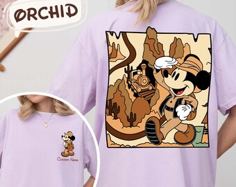 Two Sided Custom Name Mickey Mouse Explorer Shirt, Disney Frontierland Mystery Map Tee, WDW Family Trip Outfit, Disney Adventure Shirt