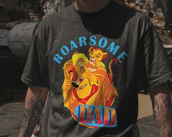 Retro Disney The Lion King Mufasa Simba Roarsome Dad Tee, Hakuna Matata, Animal Kingdom, Disneyland Family Trip, Father's Day Gift For Dad