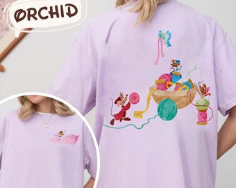 Two Sided Cinderella's Sewing Club Shirt, Gus Jaq Mouse & Friends Tee, Disney Princess Sidekicks Shirt, Disneyland Trip, Fairytale Fan Gift