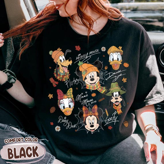 Vintage Mickey and Friends Fall Autumn Shirt, Disney Squad Fall Vibes Shirt, Mickey Friends Cozy Season Shirt, Disneyland Thanksgiving Shirt
