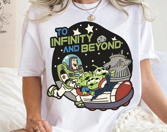 Disney Toy Story Buzz Lightyear and Alien Space Mountain Shirt, To Infinity And Beyond Tee, Toy Story Land Shirt, Pixar Movie Fan Gift