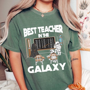 Darth Vader Those Were The Droids Classroom Doodle Best Teacher In The Galaxy Comfort Colors Tee, Star Wars Teacher&#39;s Day, Hollywood Studios