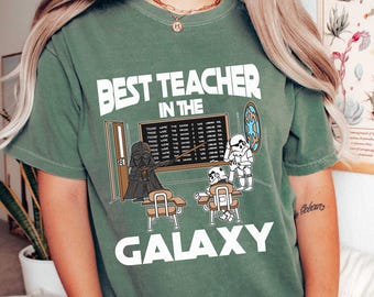 Darth Vader Those Were The Droids Classroom Doodle Best Teacher In The Galaxy Comfort Colors Tee, Star Wars Teacher's Day, Hollywood Studios
