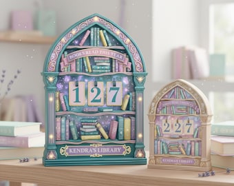 Custom Name Ethereal Fairycore Reading Tracker Sign, Aesthetic Books Read This Year Counter, Personalized Book Lover Gift, Library Decor