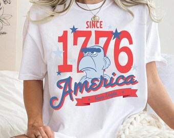 The Muppets Sam Eagle America Since 1776 Shirt, USA 250th Tee, Patriotic Disney Shirt, Disneyland Family Trip Outfit, Sam Eagle Fan Gift
