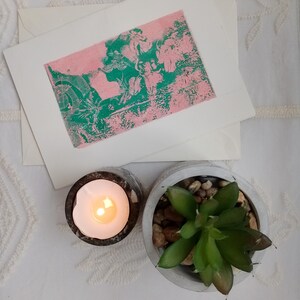 Tarjeta de felicitación abstracta en blanco por dentro