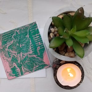 Tarjeta de felicitación abstracta en blanco por dentro