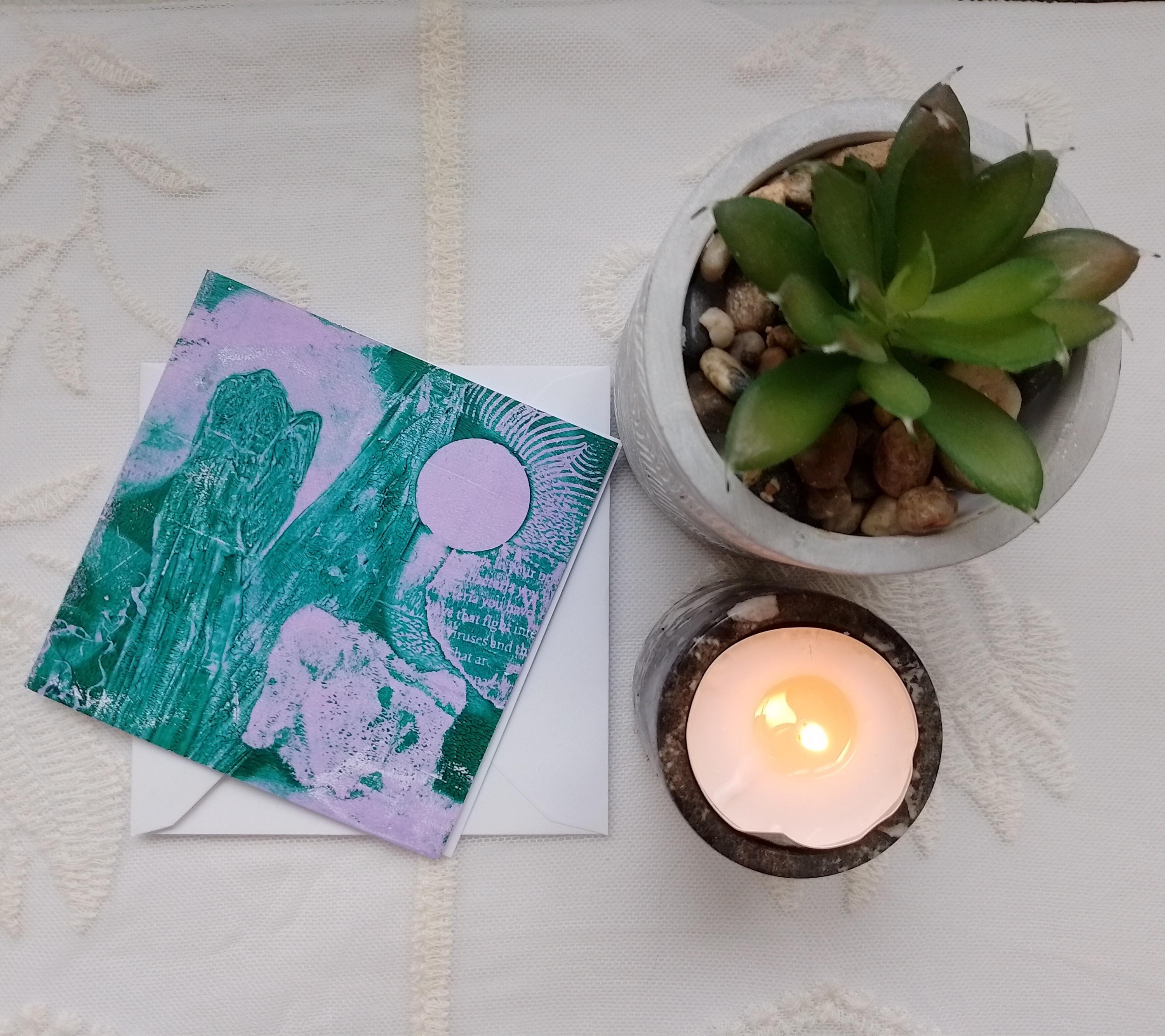 Abstract Greeting Card Blank Inside - Etsy