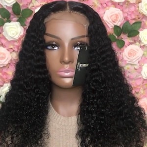 Kinky curly human hair wig 18 inches (mannequin not included)