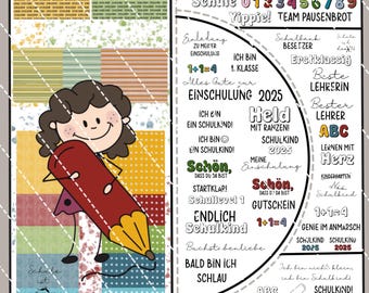 Digistamp Finally Schoolchild PNG, Plotter, Sublimation, Cricut, DigiPaper, Silhouette HerzKreativchen Digiset School Enrollment Back to School