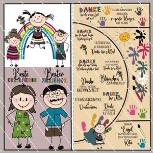 Digistamp Beste Erzieherin/er PNG, Plotter, Sublimieren, Cricut, DigiPapier, Silhouette HerzKreativchen Digiset Kindergarten