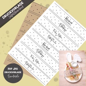 Printbare sjabloon voor paasverpakkingen (PDF en JPG), printbare paasverpakkingen voor chocolade en cadeaus, direct te downloaden, doe-het-zelf paasverpakkingen