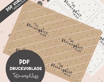 Bag flaps, bag closures, a little something for you (PDF, plotter, Cricut, Silhouette, HerzKreativchen, JPEG)