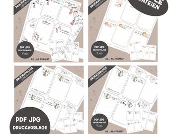 Biglietto | Stampabile | Set salvadanaio | Regalo in contanti | Confezione fai da te | Modello PDF stampabile | Nascita, Compleanno, Battesimo