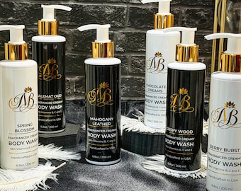 Gel de ducha cremoso, hidratante y perfumado con vitaminas B, C y E. Sin parabenos ni soja. Vegano.