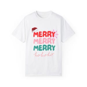 Festive ‘Merry Christmas’ T-Shirt – Cute Holiday Graphic Tee for Xmas Gifts