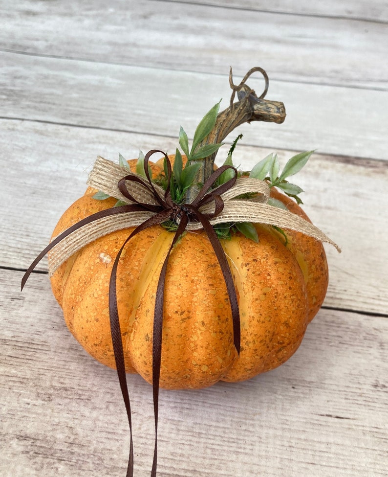 Bright Orange Pumpkin Ring Bearer Pillow for your Fall Wedding image 5