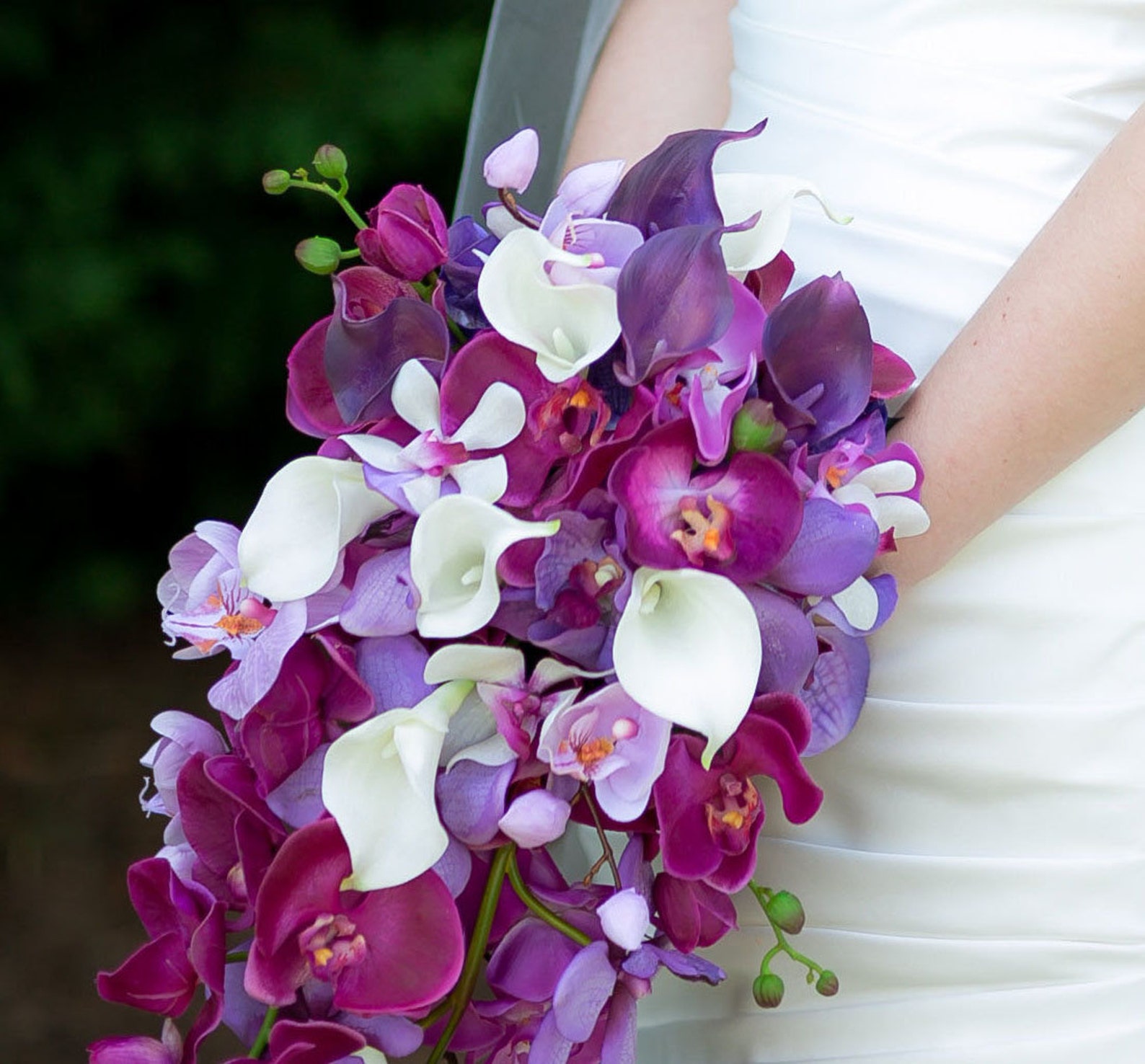 lily and orchid bouquet