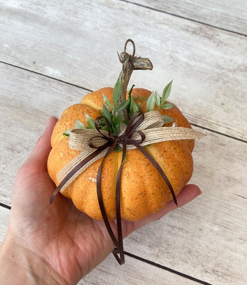 Bright Orange Pumpkin Ring Bearer Pillow for your Fall Wedding image 6