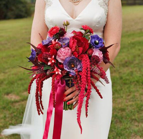 Fall Pink Purple Wedding Bouquet Example Only Do Not Etsy