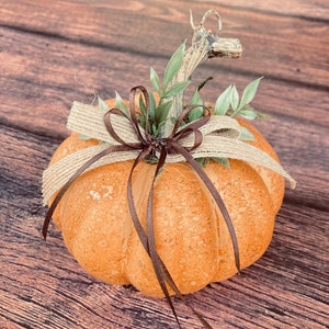 Bright Orange Pumpkin Ring Bearer Pillow for your Fall Wedding image 2