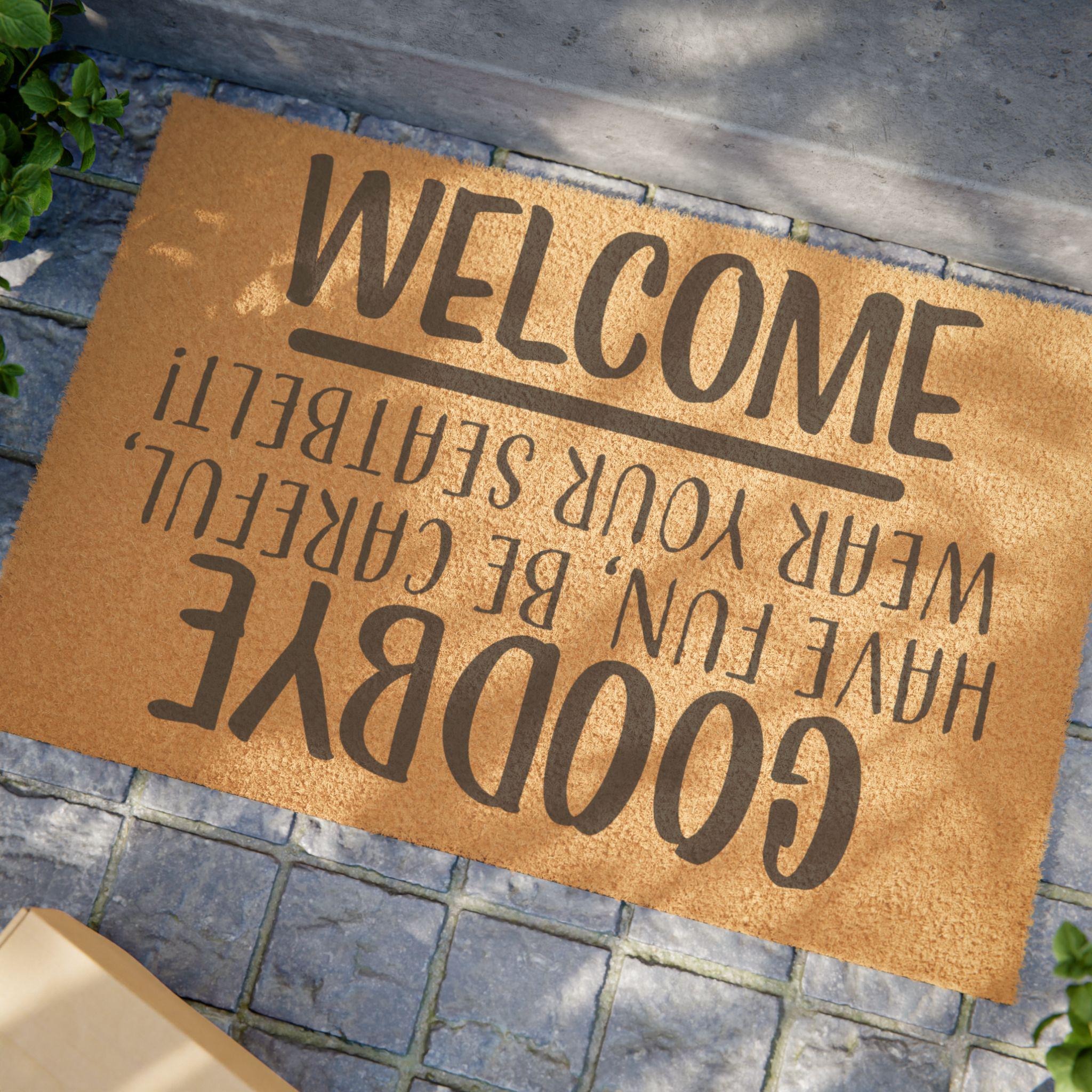 Goodbye Mat Doormat, Welcome Goodbye Mat, Front Back Porch Rug, Entry Way Home ...