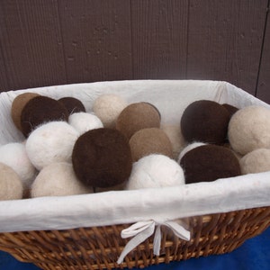 XL Alpaca Wool Felted Dryer Ball for Laundry or Play. Hypoallergenic. Buy as many as you'd like from this listing, From my alpacas image 4