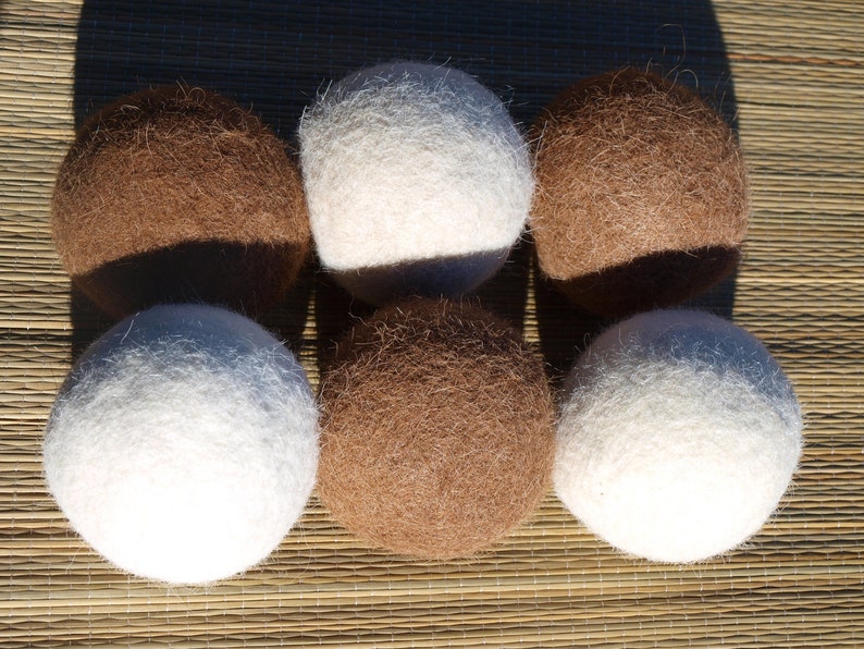 XL Alpaca Wool Felted Dryer Ball for Laundry or Play. Hypoallergenic. Buy as many as you'd like from this listing, From my alpacas image 6