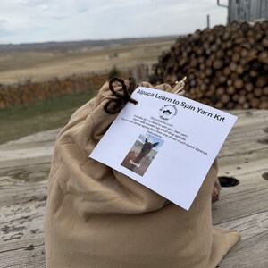 Drop Spindle/Learn to Spin Yarn Kit with Alpaca image 4
