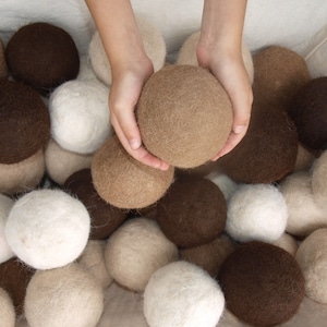 XL Alpaca Wool Felted Dryer Ball: Natural Laundry, Pet Toy