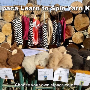 Drop Spindle/Learn to Spin Yarn Kit with Alpaca