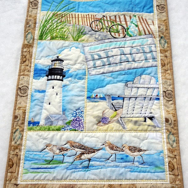 Quilted Beach Bag Lighthouse Glow