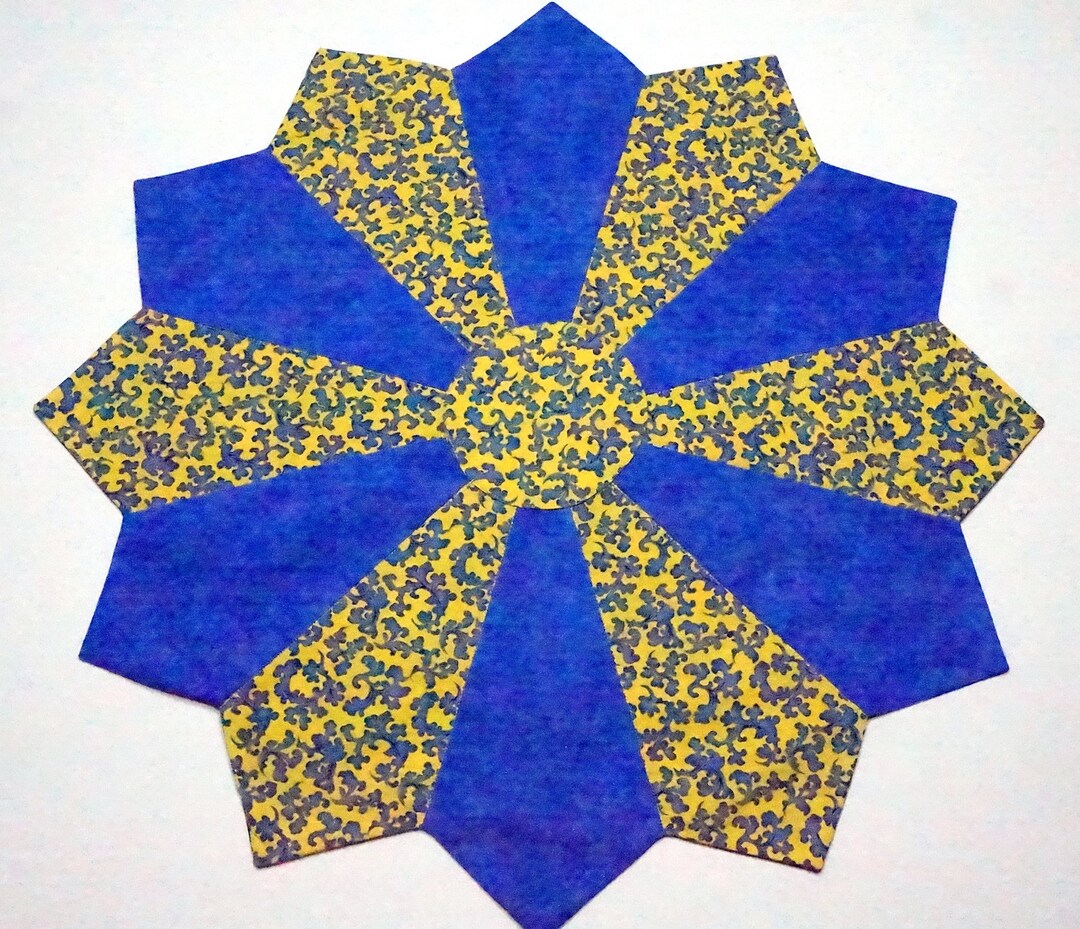 Yellow and Blue Modern Table Topper Reverses to Red White & Etsy