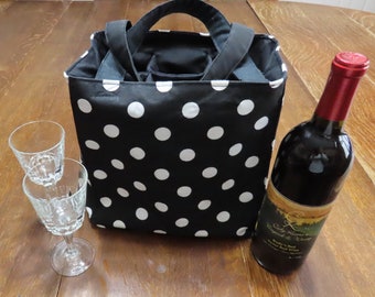 6 Pocket Wine Bottle & All Purpose Bag and Tote, Winery Tour, Soccer, Baseball, Lacrosse, Crafts, Beach - Gift for Mom, Aunt, Best Friend