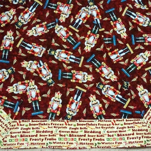 57&quot; Quilted Nutcracker Tree Skirt Reverses to Poinsettias - Extra Large Tree Skirt - READY TO SHIP!