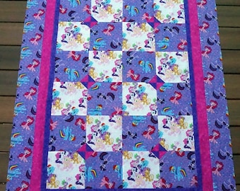 2 Piece My Little Pony Quilt and Pillow Set Baby, Toddler, Crib Quilt