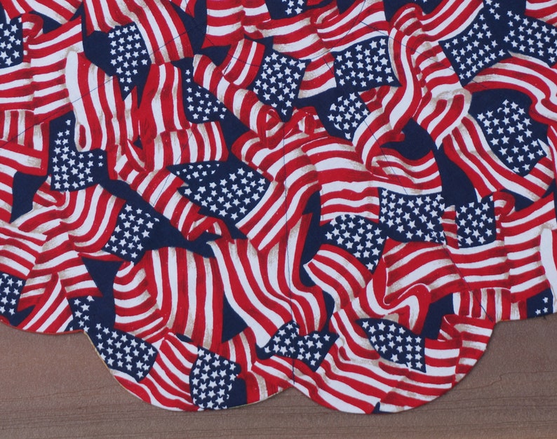 21 Fall Vegetables Table Topper for Fall Halloween and Thanksgiving Reverses to US Flags