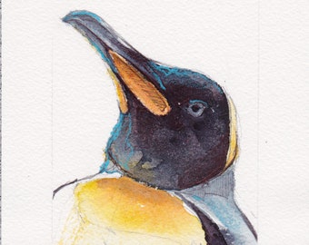 Penguin - Original Watercolor