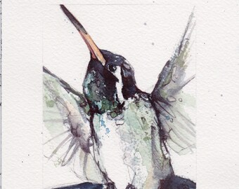 Small Hummingbird - ORIGINAL WATERCOLOR