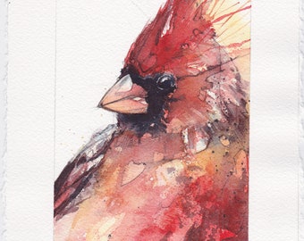 Cardinal - ORIGINAL WATERCOLOR