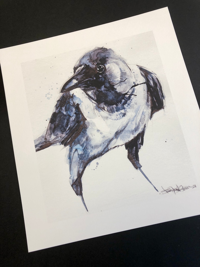 Hooded Crow PRINT image 2